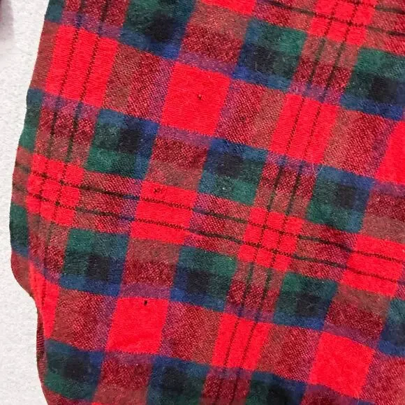 Vintage Pendleton Wool Flannel Shirt Men's Large Red Green Tartan Plaid 90s USA - Picture 13 of 16